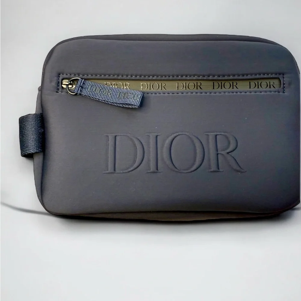 Dior Navy Blue Cosmetic Bag / Travel Pouch – Rare & NWT with Box